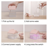 USB Ev Şeklinde Oda Nemlendirici Gri